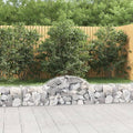 Silver Galvanized Iron Gabion Basket 78.7 x 78.7 x 11.8 in Raised Garden Bed Planter Outdoor Rectangular Metal Frame Flower Bed for Garden Terrace Patio