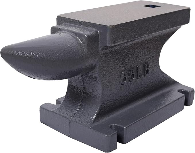 Donext Cast Iron Anvil Tool 8.5x4 Inch Blacksmith Anvil with Round Horn &amp Hardy Hole Heavy Duty Metalworking Tool for Forging Shaping Bending