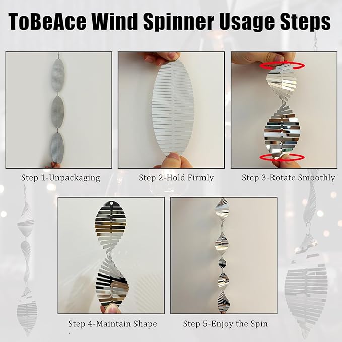 Stainless Steel Bird Deterrents for Outside3D Wind Spinners Outdoor Decor12 Discs Reflective Bird Scare Discs 4 Set Bird Reflectors to Keep Woodpecker Pigeon Away from House Window Patio Yard Porch