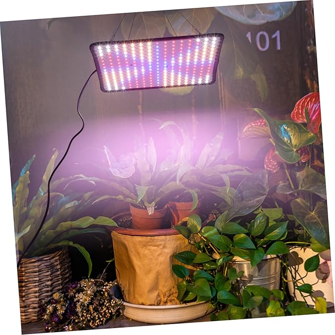 BESTonZON 1set Hanging Plant Grow Light Dimmable Modes Indoor Plant Light for Vegetables Horticulture and Home Gardening Us Plug