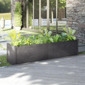 Wooden Garden Planter Box Raised Garden Bed Indoor Outdoor Planter Outdoor Wood Raised Garden Bed for Vegetables Flowers Herbs Gray 78.7x19.7x19.7 Solid Wood Pine-274