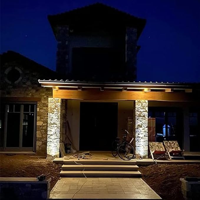 LED Landscape Spotlight - Waterproof Ground Light 24/85-265V Narrow Beam for Long Distance Irradiation Outdoor Spotlights Ground Landscape Lights for Building Light(Blue5W(24V))