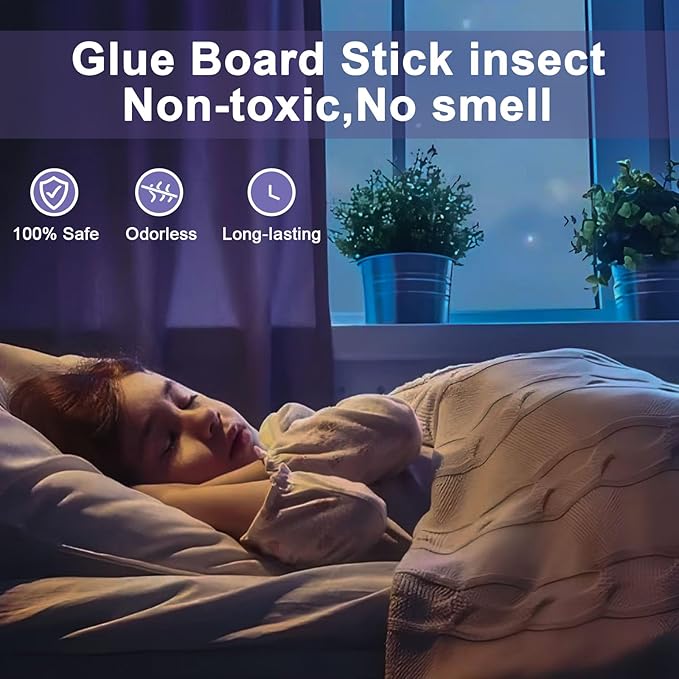 Blue Light Bug Catcher Indoor Plug in Gnat Traps for House Indoor Fly Trap for Fruit Fly Moth and Mosquito Flying Insect Catcher 4 Device+8 Refills
