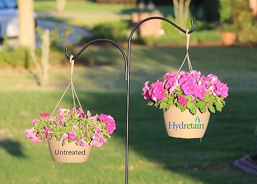 Hydretain Root Zone Moisture Manager - Drought Protection and Moisture Control for Lawns Gardens Containers - Reduces Watering Delays Wilt - Covers up to 20000 Sq Ft (1 Gallon)