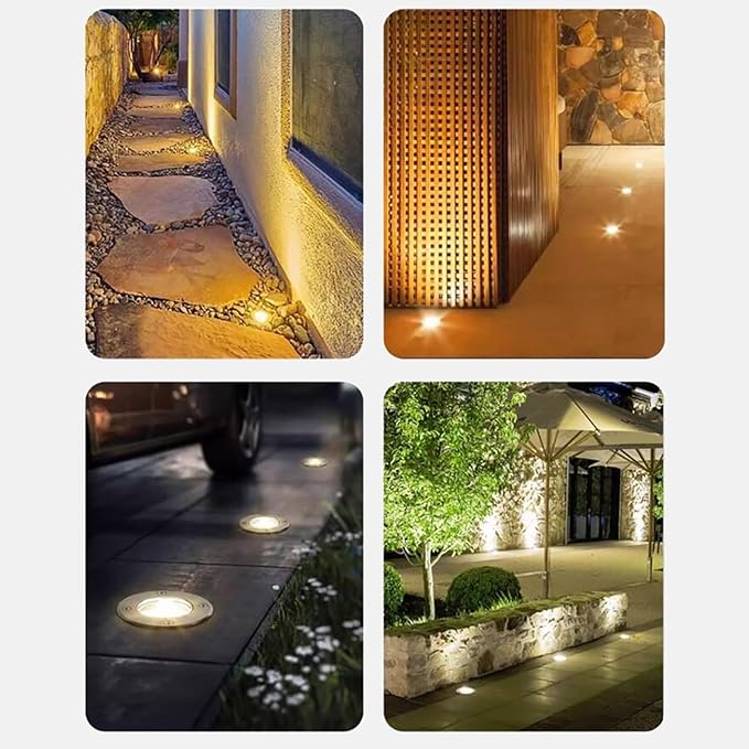 LED Landscape Lights Ultra-Thin DC 24V Outdoor Recessed Spotlights IP67 Waterproof Ground Washers