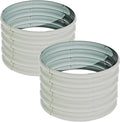 2x2x1.5ft-2pcs-Oval Raised Garden Bed Kit Galvanized Planter Garden Boxes Outdoor Metal Raised Garden Beds for VegetablesFruits FlowerBlack