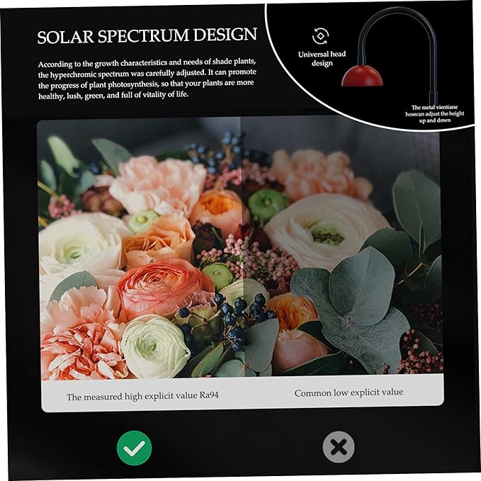 Grow Lights for Indoor Plants Height Adjustable Plant Growing Lamps Flexible Spectrum Plant Light 3/6/12H Timer Setting Led Grow Light for Small Plants