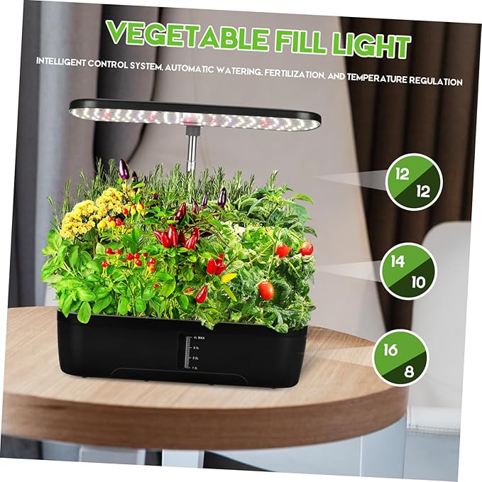 1Set Indoor Hydroponics Growing Kit Smart Plant Growing Machine with LED Grow Lights Compact Setup Includes Accessories for Home Gardening Compatible