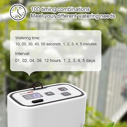 Automatic Watering System Low Noise Digital Programmable Irrigation System for Garden Built in Water Pump Automatic Drip Irrigation Kit for 6 Potted Plants