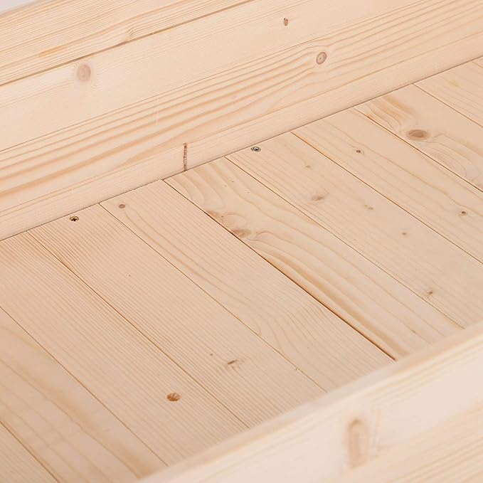 Raised Garden Bed with Legs 48 x 22 x 30 Elevated Wooden Planter Box Self Draining with Bed Liner for Vegetables Herbs and Flowers Backyard Patio Balcony Use Natural