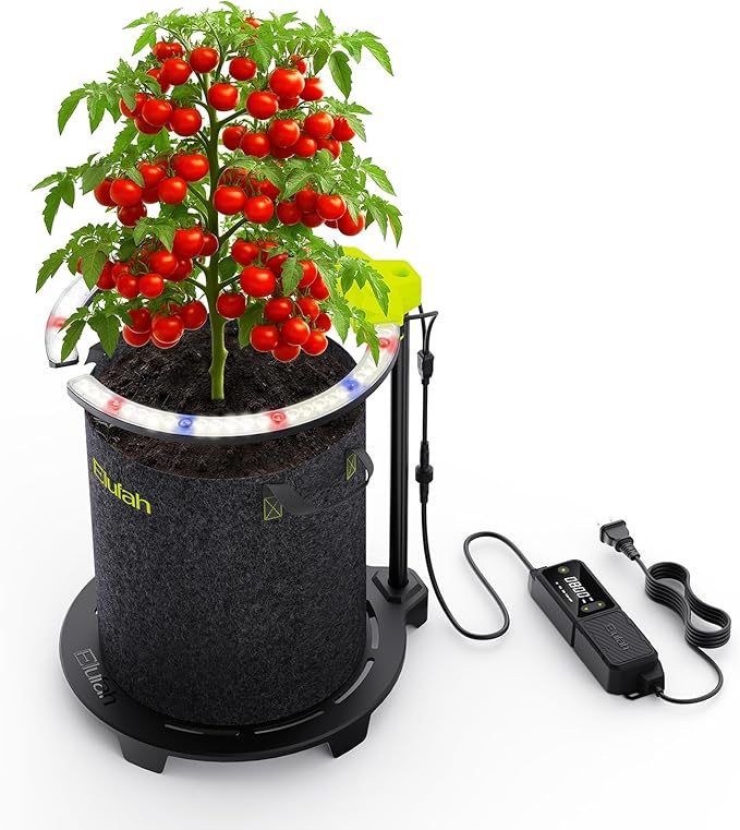 Saturn240 24W Under Canopy LED Grow Light Full Spectrum Grow Lights for Indoor Plant Seeding/Veg/Bloom Adjustable Height 12''-22'' 3-in-1 Controller Plant Light for 2x2ft Indoor Growing