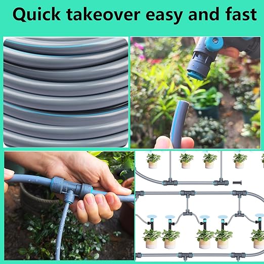 9/12mm Irrigation Main65 Ft 1/2 Inch PE Dropperfor Garden Irrigation SystemsYardsLawns Watering Equipment (20 m)