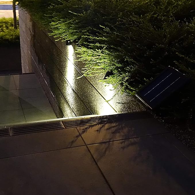 4-Spotlight Mini 50X Solar-Powered LED Spotlight (Cool White LED) Black Finish Outdoor Garden Yard Landscape Downlight