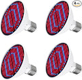 Plant Grow Lights Bulb200 LEDs Red and Blue Spectrum LED Indoor Plants Lights for Growing Seedling Vegetative Fruiting and Flowering. Pack of 4