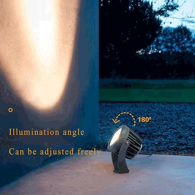 COB Flood Light Outdoor Spotlight IP65 Waterproof AC85-110V 180° Rotating LED Landscape Lights for Outside Wall Advertising Signs Lawn Landscape Lighting