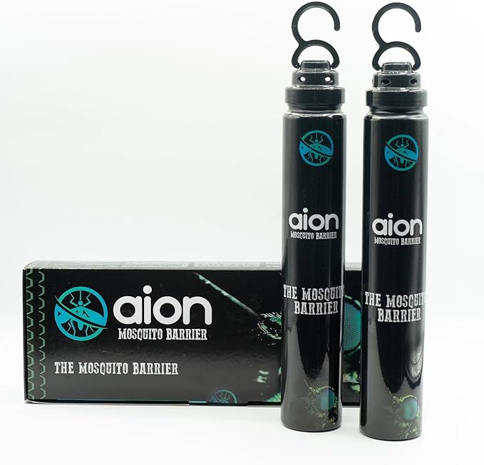 Aion Mosquito Barrier – Natural Outdoor Mosquito Barrier for Backyard – Chemical-Free – Easy to Use Simple to Setup - 2 Tubes