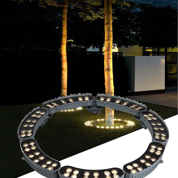 Solar Landscape Spotlights for Big Tree Lighting Solar Spot Outdoor Landscape Outdoor Landscape Waterproof Hoop Spotlight for Large Tree Yard Landscape Garden Party