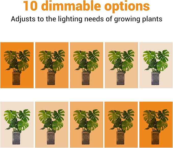 LED Plant Growth Lamp Dimmable Full Spectrum Indoor Grow Light USB 5V Greenhouses (3 Heads)