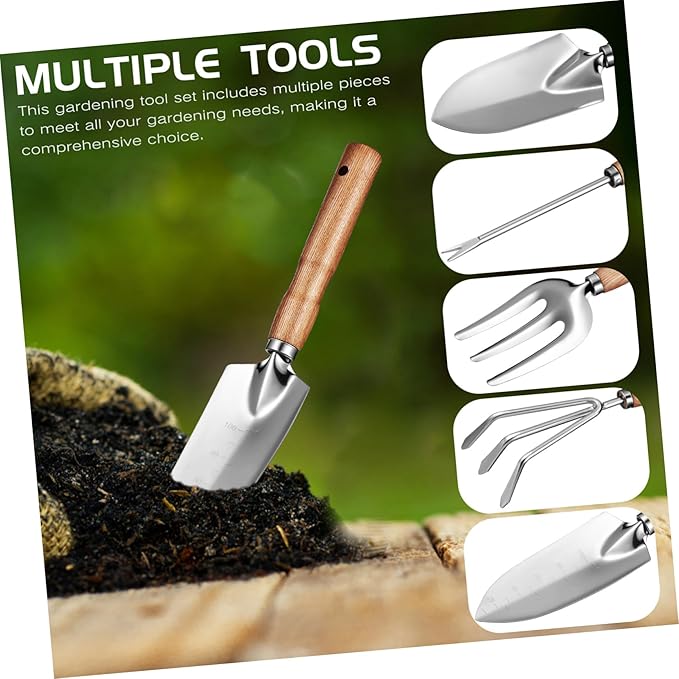 Garden Tool Set with Comfortable Handles Durable Stainless Steel and Multi-Functional Design Gardening Kit for Adults for Planting Pruning and Digging Tasks