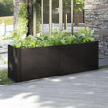 Wooden Raised Garden Bed Garden Planter Box Planter Raised Bed Wood Planter Box Grow Vegetable Flower Herb Gardening Black 78.7x19.7x27.6 Solid Wood Pine