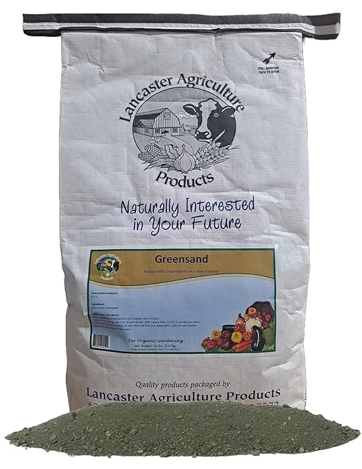 Greensand 20 Pounds – Natural Fertilizer for Healthy Soil Rich in Potassium &amp Iron Great for Gardens Lawns &amp Growing - Lancaster Agriculture Products