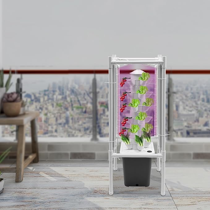 Hydroponic Growing SystemPlanter Germination Tower30 HolesIndoor Gardening Vertical Planterfor Gardening Lover