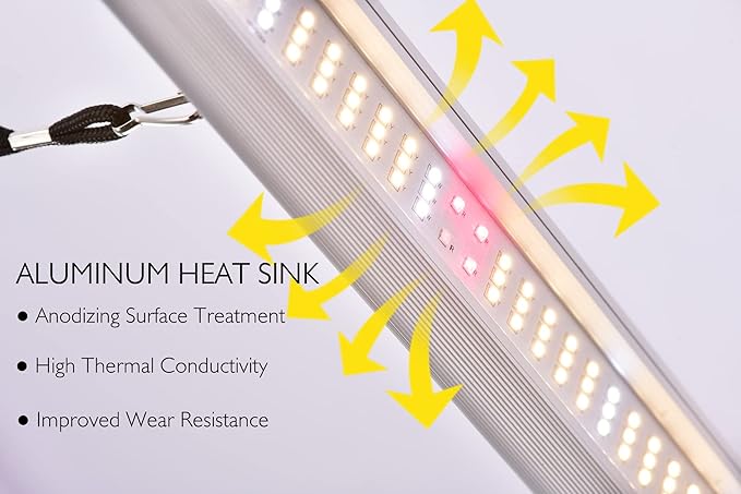 50W LED 2 feet Grow Light Lamp with Stand Rack CRI90+ for Horticulture Indoor Plant Growth Veg Flowering FruitingFull Spectrum 3300KIron Pipe FrameAluminum Heat SinkHeight Adjustable