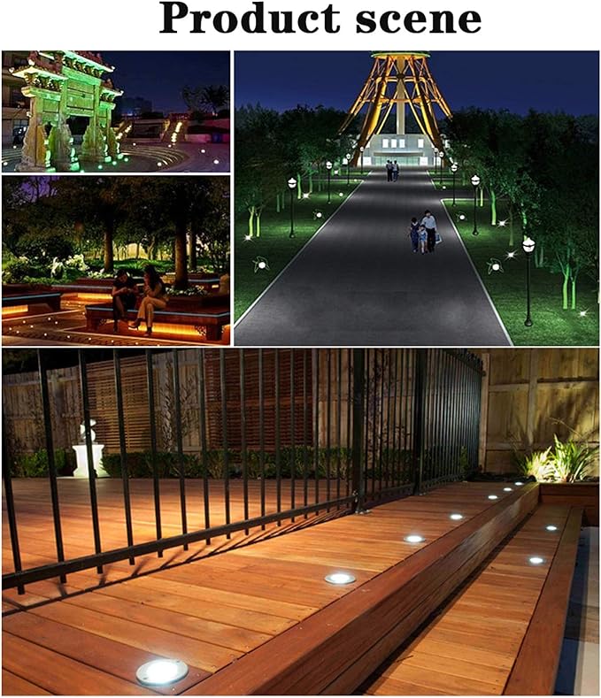 4-Pack 3W COB LED Underground Lights - IP67 Waterproof Garden Spotlights for Landscape Pathway Natural White 110V &amp Warm White 220V