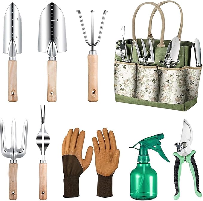 Multifunctional Gardening Tool Stainless Garden Hand Tool Set with Various Tools for Gardening Tasks in Homes Garden Hand Tools Set