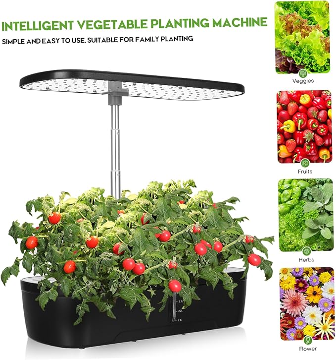 HANABASS 1Set Hydroponic Plant Growing Machine Kit Indoor Gardening with Intelligent Control Design Automatic Watering Fertilization for Home Vegetable Cultivation