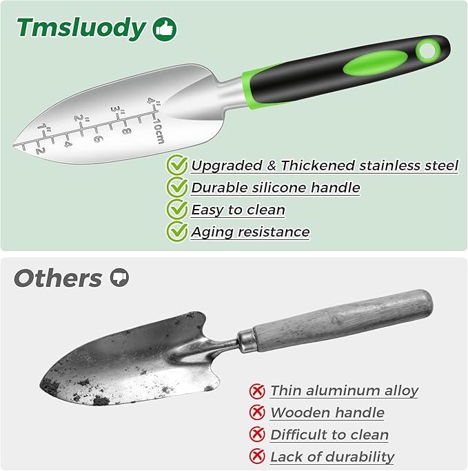 Gardening Tools 10-Piece Heavy Duty Garden Tool Set with Fashion and Durable Garden Tools Organizer Handbag Rust-Proof Gardening Hand Tools Weeding Kit Ideal Gardening Gifts for Women