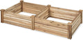 Durable Wooden Planter Box Outdoor – Natural Acacia Wood Raised Bed for Diverse Planting – Elevated Garden Box for Vegetables – Promotes Better Drainage – Sturdy Garden Bed (47x25x10 IN)