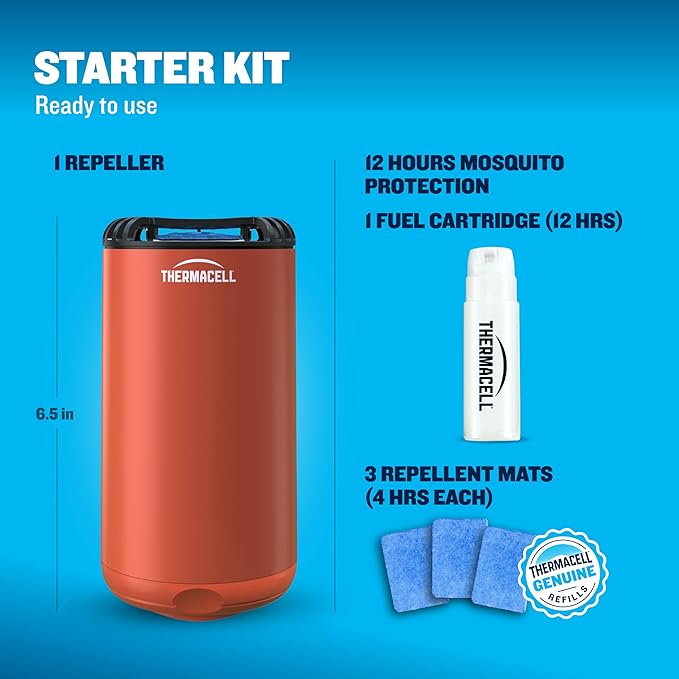 Thermacell Mosquito Repeller Patio Shield Includes 12-Hour Refill Highly Effective Mosquito Repellent for Patio Bug Spray Alternative Scent Free No Candles or Flames