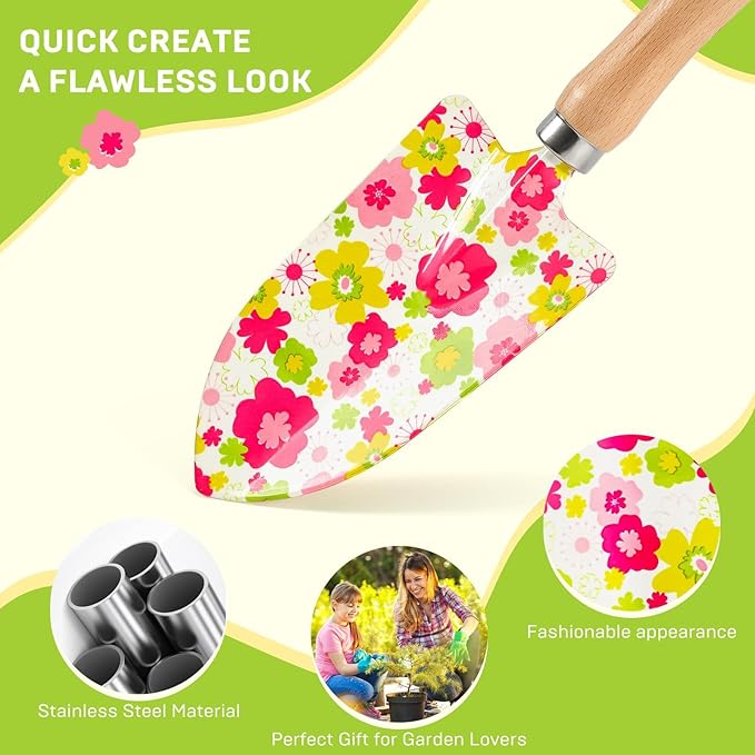 Women's Gardening Tools 10-Piece Printed Set Garden Tools Set