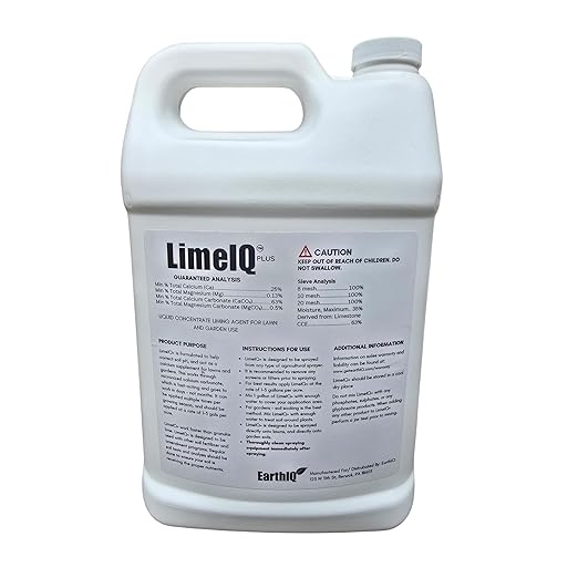 LimeIQ Liquid Lime – Fast-Acting Calcium Carbonate for Lawns &amp Gardens - Raise Soil pH - Improves Lawn Growth - 1 Gallon Jug 1 Jug Treats 1/2 Acre