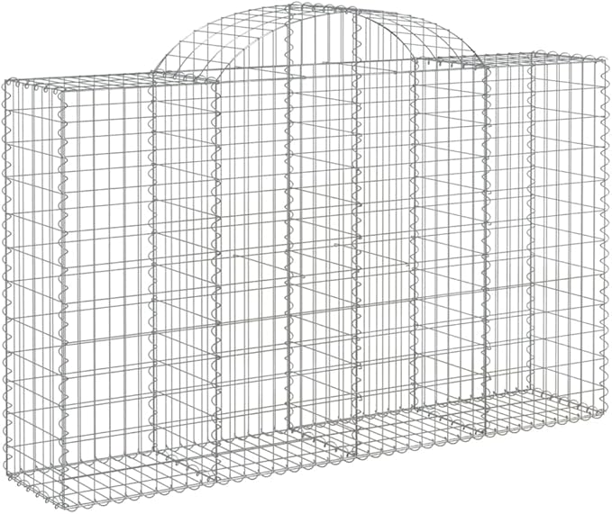 Galvanized Gabion Basket Set 5 Pack 78.7x78.7x19.7 in Large Outdoor Planter Retaining Wall for Garden Patio Raised Bed Metal Silver