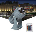 Rotation Led Beam Lamp 10W Outdoor RGB Spot Lights IP66 Waterproof Ground Landscape Lights Narrow Beam Wall Washer Spotlights With Remote Control Spotlights for Billboard Building Lighting(24V)