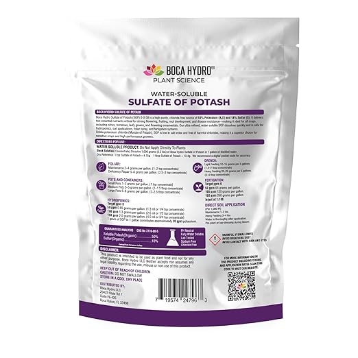 Organic Sulfate of Potash 0-0-50 Water Soluble Plant Food for All Plants Vegetables Flowers and Trees. (5 Lb)