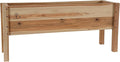 44 x 12 Cedar Raised Garden Bed Planter Box – Premium Tongue &amp Groove Cedar Wood Built-in Drainage – Easy Assembly – Outdoor Planter for Vegetables Herbs Flowers