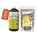 10-10-10 Liquid Fertilizer &amp 10-10-10 All-Purpose Granular Fertilizer Bundle for All Purpose Plants - Plant Food Outdoor &amp Indoor Plant Food Vegetables Flowers Garden (8oz &amp 3 Quarts)