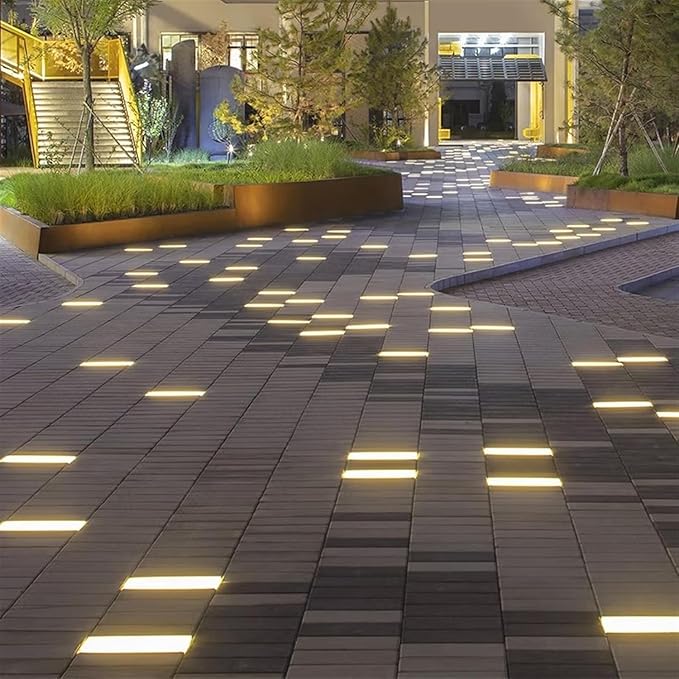 Garden Buried Light Recessed LED Underground Light IP66 Waterproof Embedded Pathway Lights AC85-265V for Outdoor Patio Deck Driveway Landscape Lighting (Red 18W)
