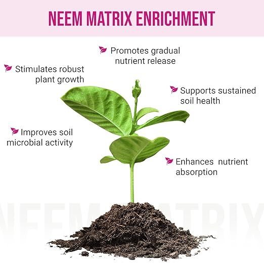Eden Rose &amp Flower Organic Enriched Fertilizer | Neem Plant Food-7-5-3 Enriched Formula | for Best Flower Growth (5lbs)