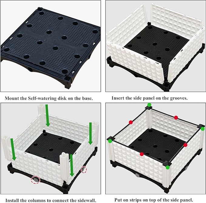 YSUEFIJO Raised Garden Bed Kit Raised Garden Bed Planter Box Outdoor Elevated Flower Box Vegetables Growing Planter Patio Gardening Planter Box