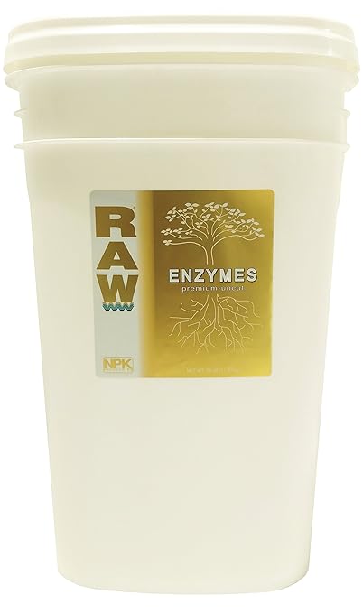 RAW Enzymes 25lb - Potent Plant Enzyme Blend for Enhanced Nutrient Uptake and Healthy Root Development