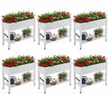 2.8' Height Elevated Raised Garden Bed Outdoor with Wheels Easy Assembly Resin Planter Box for Vegetables/Herb/Fruits Best Choice for Backyard Patio Balcony (Ashen) 6pc