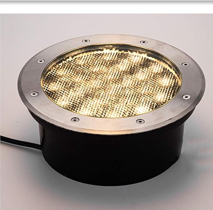 Floor LED Spotlight - 24V Integrated LED Floor lamp Landscape Lighting Honeycomb Anti-Glare Buried Lights IP67 Waterproof Garden Ground Spotlight LED Underground Light Landscape Decoration (Wa