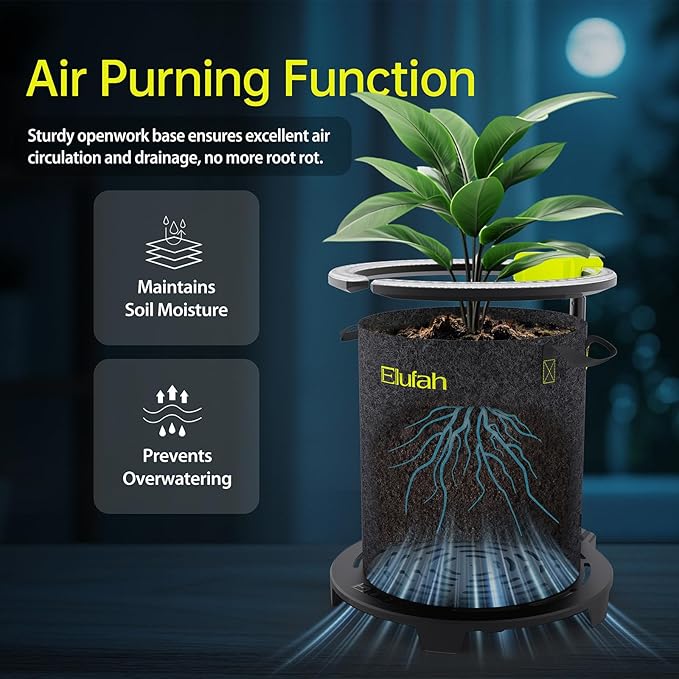 Saturn240 24W Under Canopy LED Grow Light Full Spectrum Grow Lights for Indoor Plant Seeding/Veg/Bloom Adjustable Height 12''-22'' 3-in-1 Controller Plant Light for 2x2ft Indoor Growing