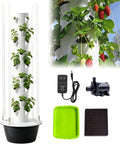 Hydroponic Garden 9 Tier 36 Cells Intelligent Timer 30L Water Space Saving Hydroponic Planter Save Water &amp Electricity for HerbsVegetablesFruitsTomato Black-IndoorWithLEDLight