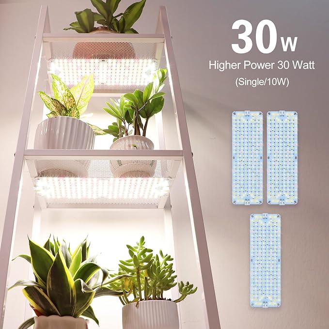 3Pack 2026 Ultra-Thin Panel Grow Lights for Seed Starting Vegetables Greenhouse &amp Under Cabinet &amp Shelf Plants with Timer 4/8/12/16/20H Free Connect Full Spectrum Indoor LED Plant Growing L