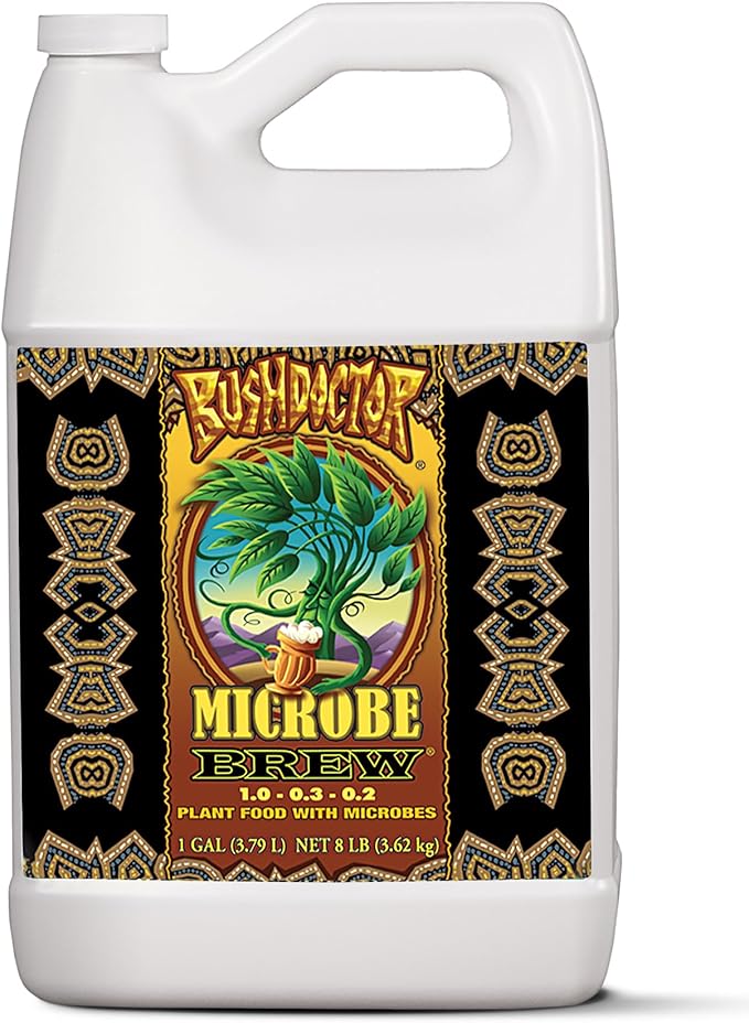 FoxFarm Bush Doctor Microbe Brew - Liquid Microbial Inoculant for Plants - Enhance Root Efficiency &amp Nutrient Uptake - Supports Hydroponic &amp Soil Applications for Flowers Vegetables &amp Tre